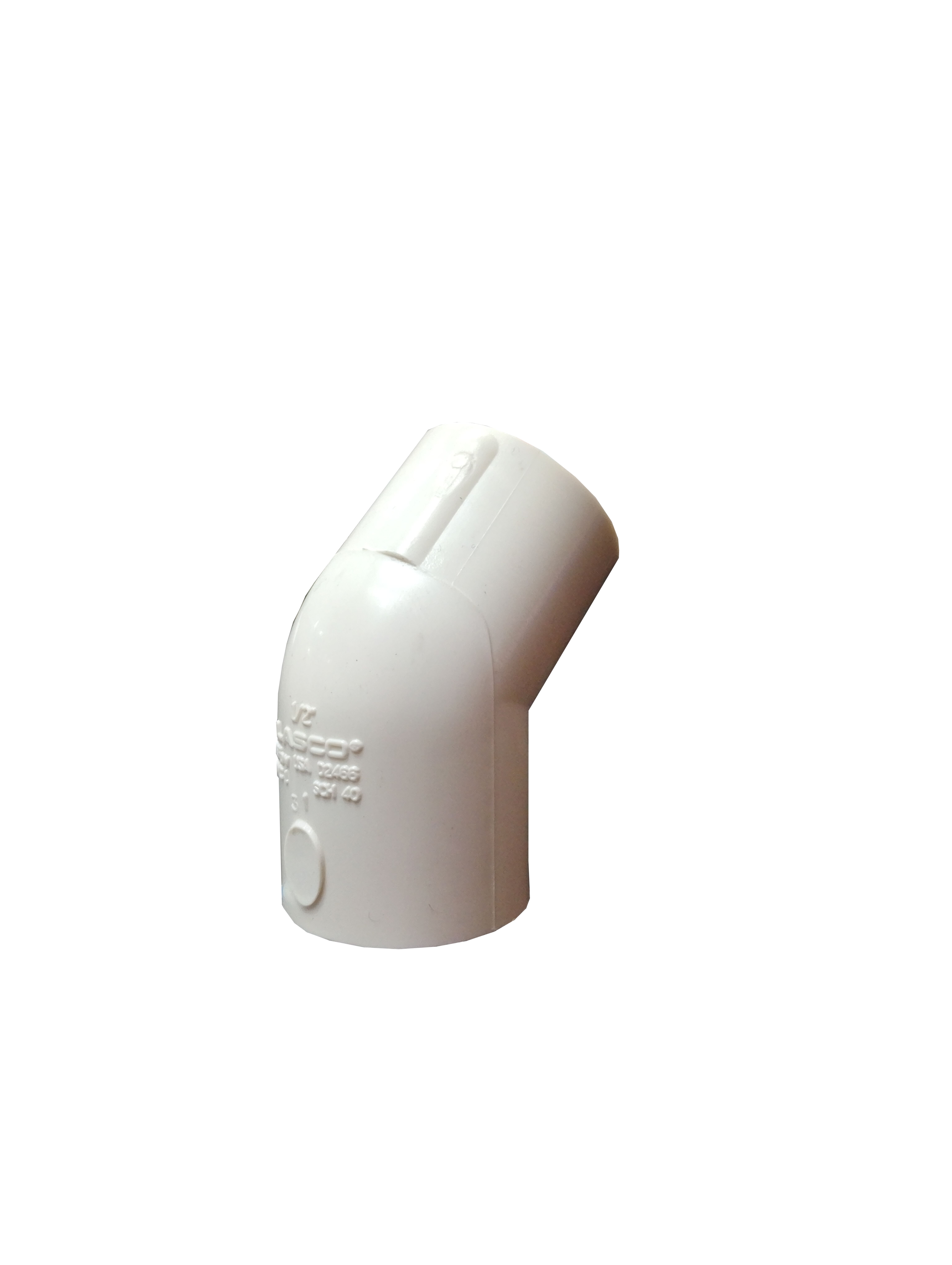 CODO DE PVC CD.40 DE 1/2" X 45°